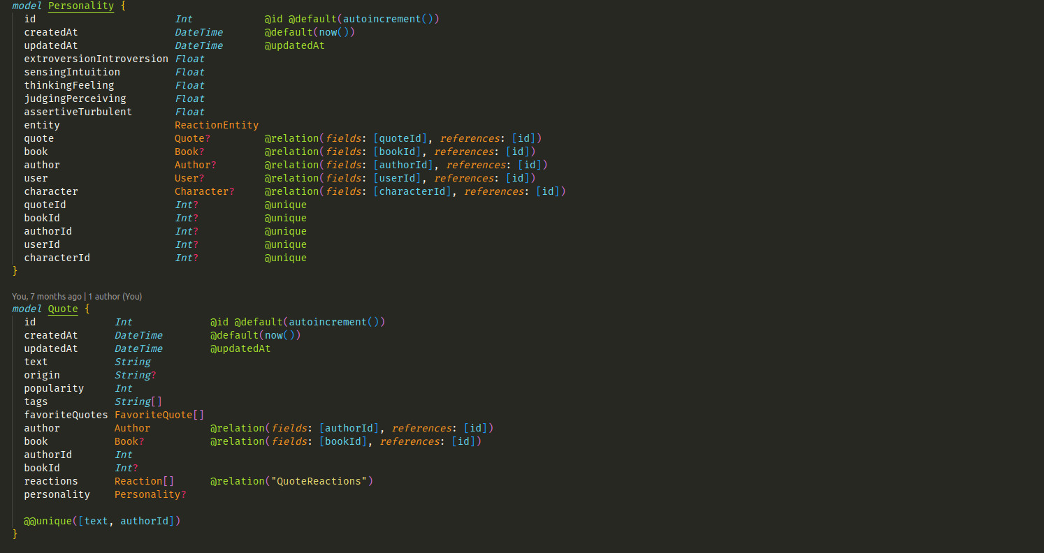 Building data schema